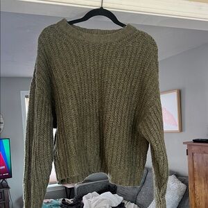 American Eagle Outfitters Olive Green Sweater